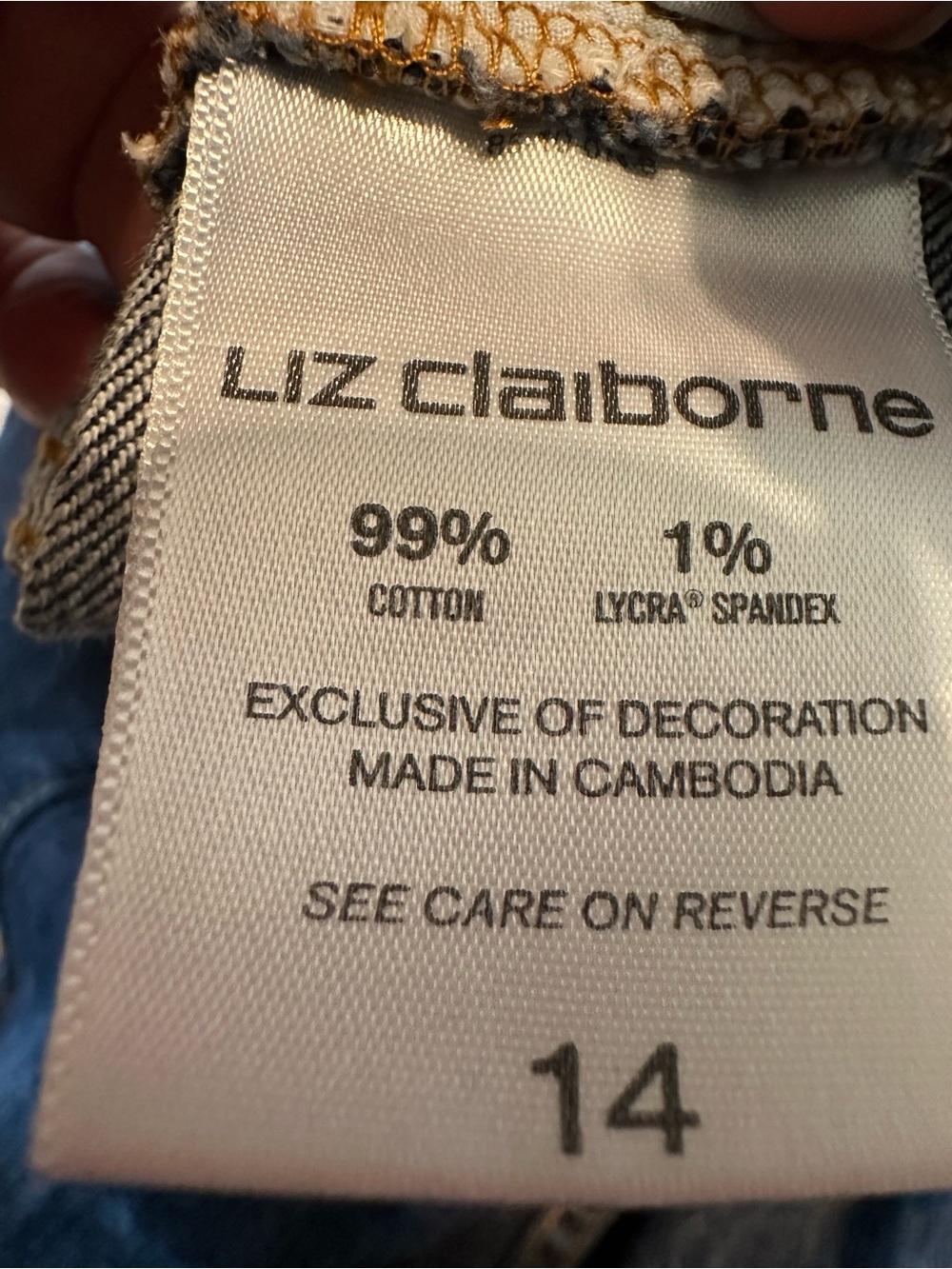 Liz Claiborne Dark Wash Straight Leg Jeans - Picture 7 of 7